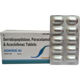 Adkrix AI Serratiopeptidase Paracetamol Aceclofenac Tablets