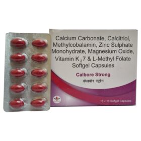 Calbore Strong Calcium Carbonate Calcitriol Methylcobalamin Softgel Capsules